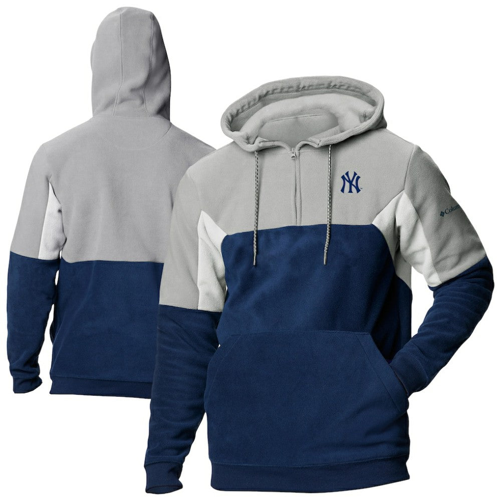 New York Yankees Lodge Fleece Quarter-Zip Hoodie Navy | Columbia