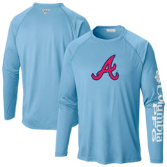 Atlanta Braves Terminal Tackle Long Sleeve T-Shirt Light Blue | Columbia