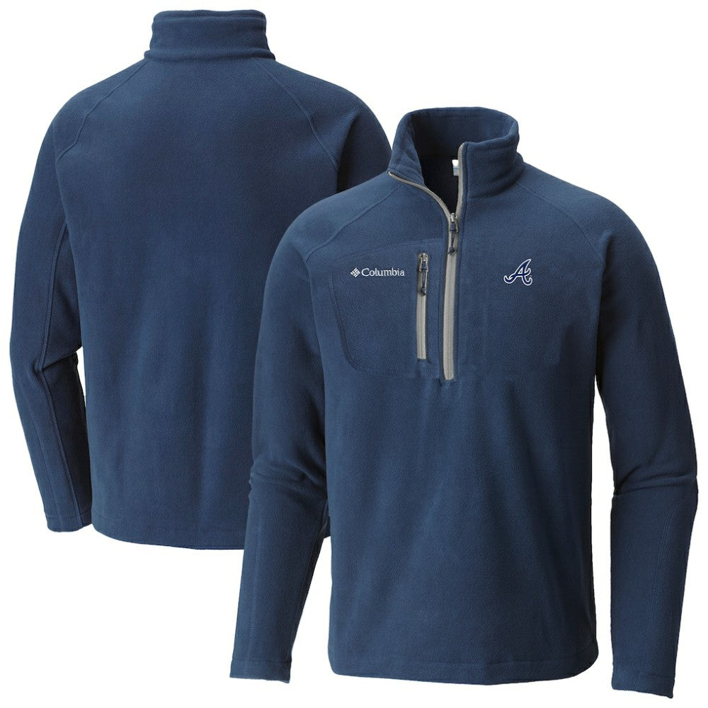 Atlanta Braves Fast Trek III Half-Zip Fleece Pullover Navy | Columbia