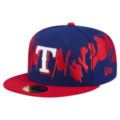 Texas Rangers Retro Pattern 59FIFTY Fitted Hat Royal/Red | New Era