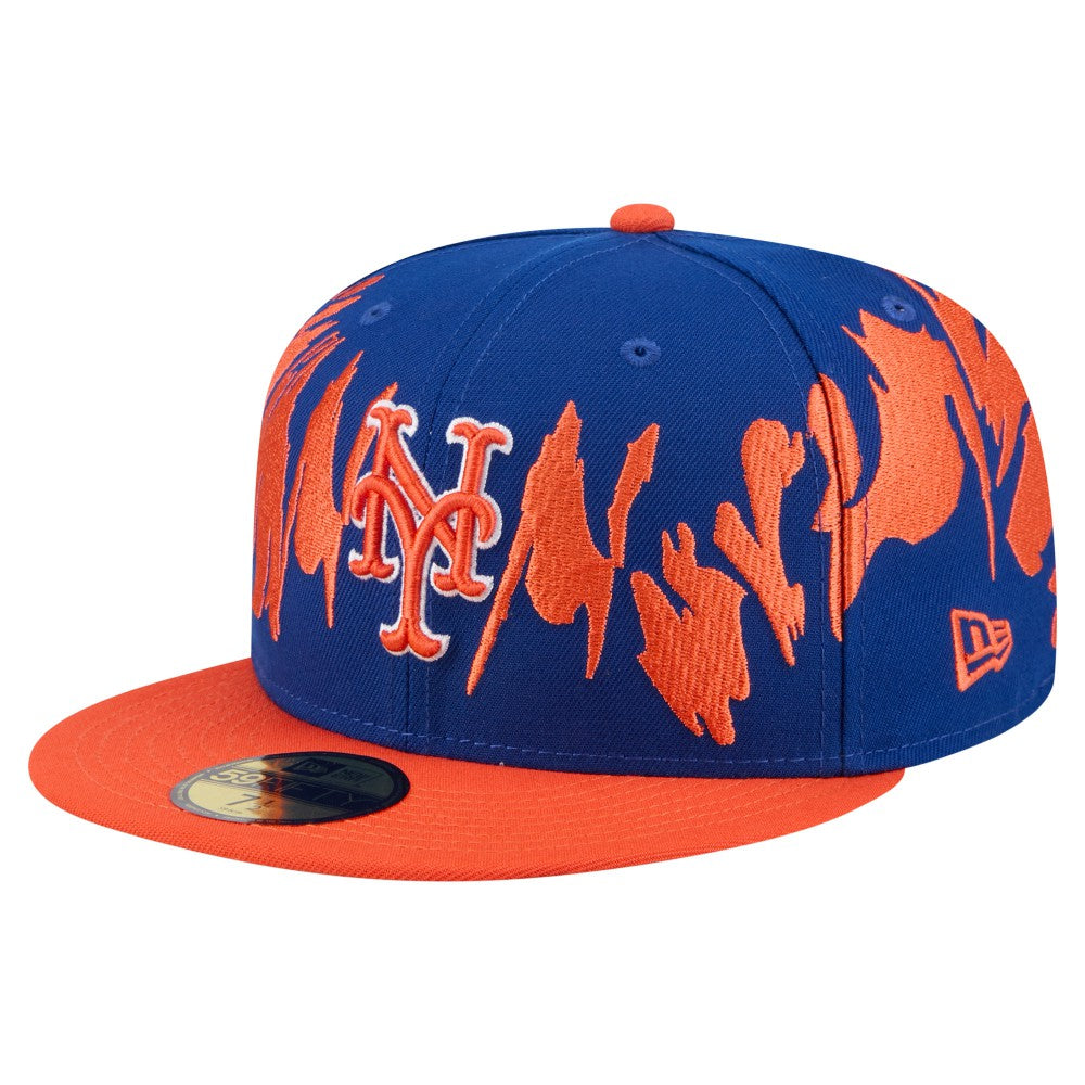 New York Mets Retro Pattern 59FIFTY Fitted Hat Royal/Orange | New Era