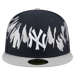 New York Yankees Retro Pattern 59FIFTY Fitted Hat Navy/Gray | New Era
