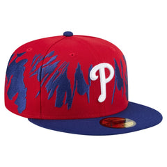 Philadelphia Phillies Retro Pattern 59FIFTY Fitted Hat Red/Royal | New Era