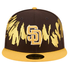 San Diego Padres Retro Pattern 59FIFTY Fitted Hat Brown/Gold | New Era