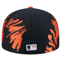 Houston Astros Retro Pattern 59FIFTY Fitted Hat Navy/Orange | New Era