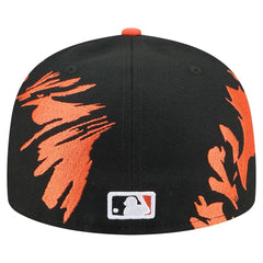 Baltimore Orioles Retro Pattern 59FIFTY Fitted Hat Black/Orange | New Era