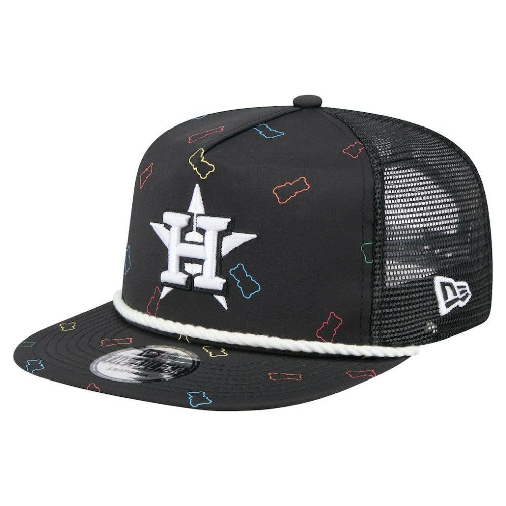 Houston Astros Gummy Golfer Trucker Adjustable Hat Black | New Era