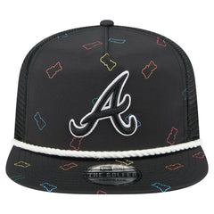 Atlanta Braves Gummy Golfer Trucker Adjustable Hat Black | New Era