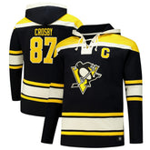 Sidney Crosby Pittsburgh Penguins '47 Big & Tall Lace-up Pullover Hoodie Black