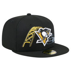 Pittsburgh Penguins New Era State Stitch 59FIFTY Fitted Hat Black