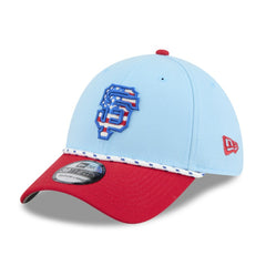 San Francisco Giants 2025 Fourth of July 39THIRTY Flex Hat Light Blue/Red | New Era