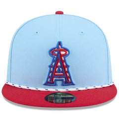 Los Angeles Angels 2025 Fourth of July 59FIFTY Fitted Hat Light Blue/Red | New Era