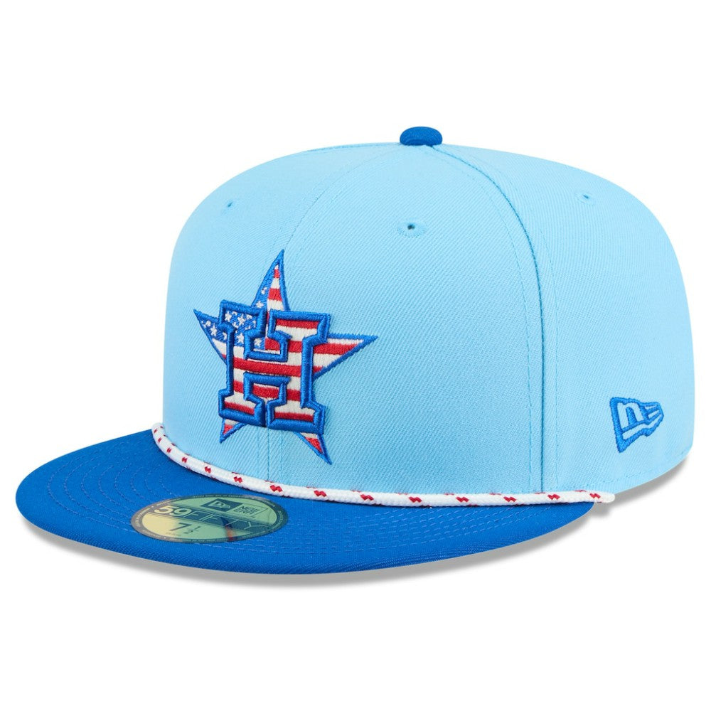 Houston Astros 2025 Fourth of July 59FIFTY Fitted Hat Light Blue/Blue | New Era