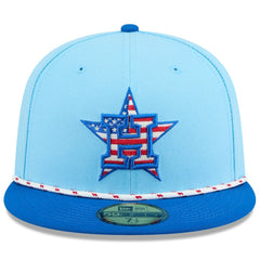 Houston Astros 2025 Fourth of July 59FIFTY Fitted Hat Light Blue/Blue | New Era