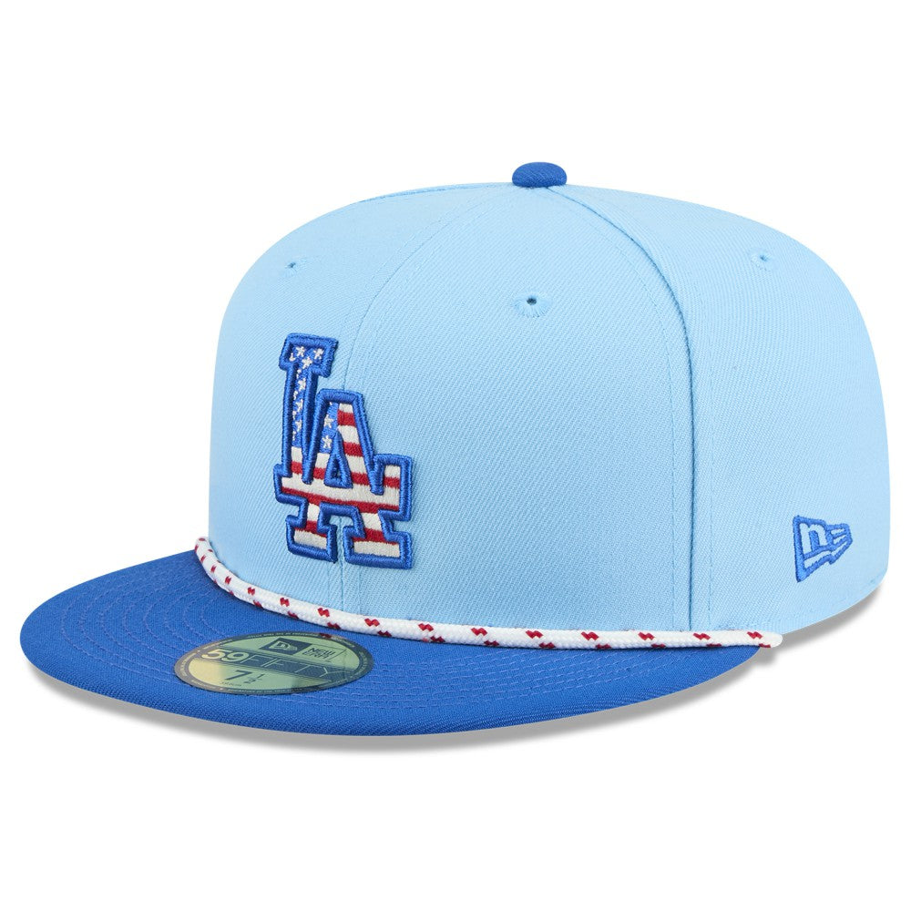 Los Angeles Dodgers 2025 Fourth of July 59FIFTY Fitted Hat Light Blue/Royal | New Era