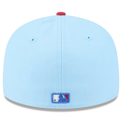 Miami Marlins 2025 Fourth of July Low Profile 59FIFTY Fitted Hat Light Blue/Red | New Era