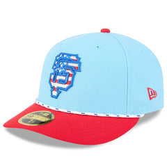 San Francisco Giants 2025 Fourth of July Low Profile 59FIFTY Fitted Hat Light Blue/Red | New Era