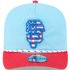 San Francisco Giants 2025 Fourth of July Golfer Snapback Hat Light Blue/Red | New Era