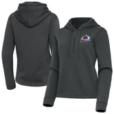 Colorado Avalanche Antigua Women's Contemporary Quarter-Zip Hoodie Pewter