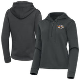 Nashville Predators Antigua Women's Contemporary Quarter-Zip Hoodie Pewter