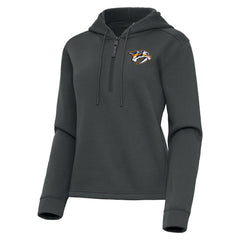 Nashville Predators Antigua Women's Contemporary Quarter-Zip Hoodie Pewter