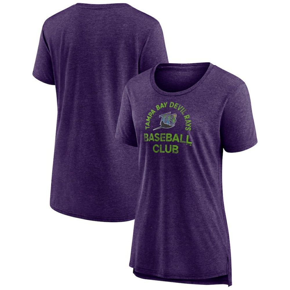 Tampa Bay Rays Women's Cooperstown Collection Selected First Tri-Blend T-Shirt Purple