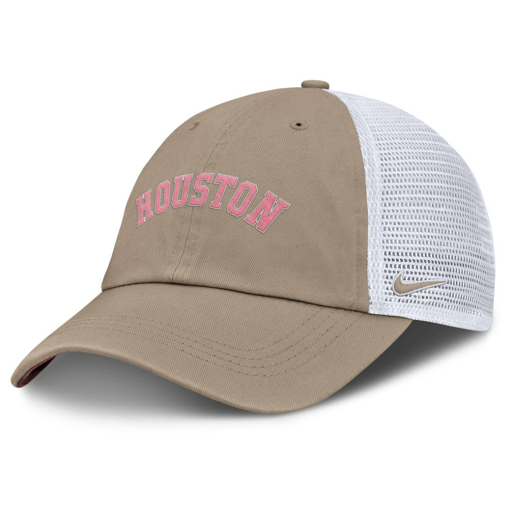 Houston Astros Unisex Mother's Day Club Trucker Adjustable Hat Khaki/White | Nike