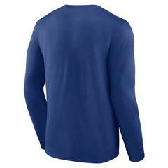 Tampa Bay Lightning Blue Team Lockup Long Sleeve T-Shirt