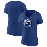 Edmonton Oilers Women's Primary Logo T-Shirt Blue