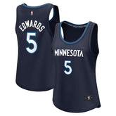 Anthony Edwards Minnesota Timberwolves Women's Fast Break Player Jersey - Icon Edition - Navy