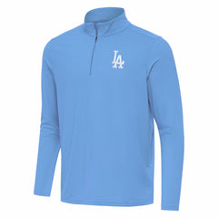 Los Angeles Dodgers Antigua Intent Quarter-Zip Top Powder Blue
