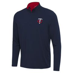 Minnesota Twins Antigua Content Quarter-Zip Top Navy