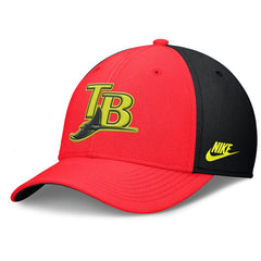 Tampa Bay Rays Neon 90s Rise SwooshFlex Hat Crimson/Black | Nike
