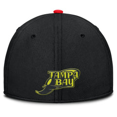 Tampa Bay Rays Neon 90s Rise SwooshFlex Hat Crimson/Black | Nike