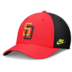 San Diego Padres Neon 90s Rise SwooshFlex Hat Crimson/Black | Nike