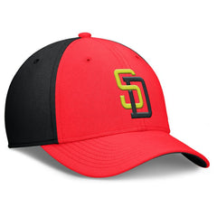 San Diego Padres Neon 90s Rise SwooshFlex Hat Crimson/Black | Nike