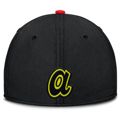 Atlanta Braves Neon 90s Rise SwooshFlex Hat Crimson/Black | Nike