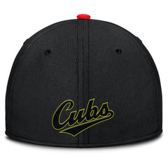 Chicago Cubs Neon 90s Rise SwooshFlex Hat Crimson/Black | Nike