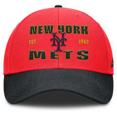 New York Mets Neon 90s Rise Adjustable Hat Crimson/Black | Nike