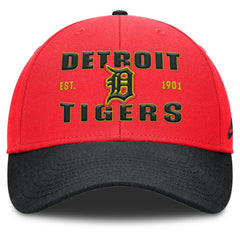 Detroit Tigers Neon 90s Rise Adjustable Hat Crimson/Black | Nike