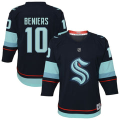 Matty Beniers Seattle Kraken Youth Alternate Replica Player Jersey Navy