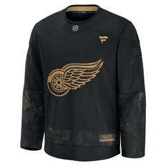 Detroit Red Wings Fanatics 2024 Military Appreciation Practice Jersey Black