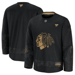 Chicago Blackhawks Fanatics 2024 Military Appreciation Practice Jersey Black
