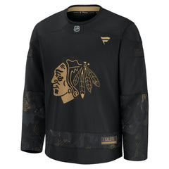 Chicago Blackhawks Fanatics 2024 Military Appreciation Practice Jersey Black