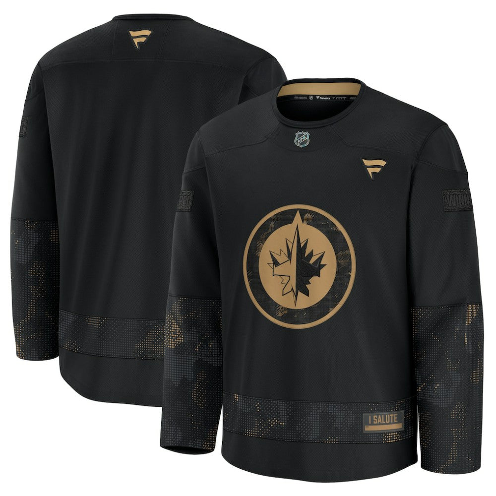 Winnipeg Jets Fanatics 2024 Military Appreciation Practice Jersey Black