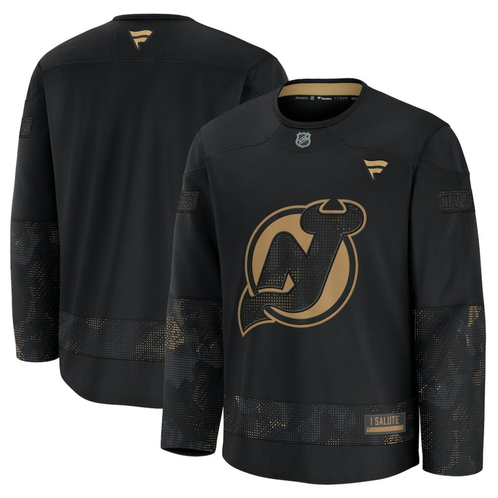 New Jersey Devils Fanatics 2024 Military Appreciation Practice Jersey Black