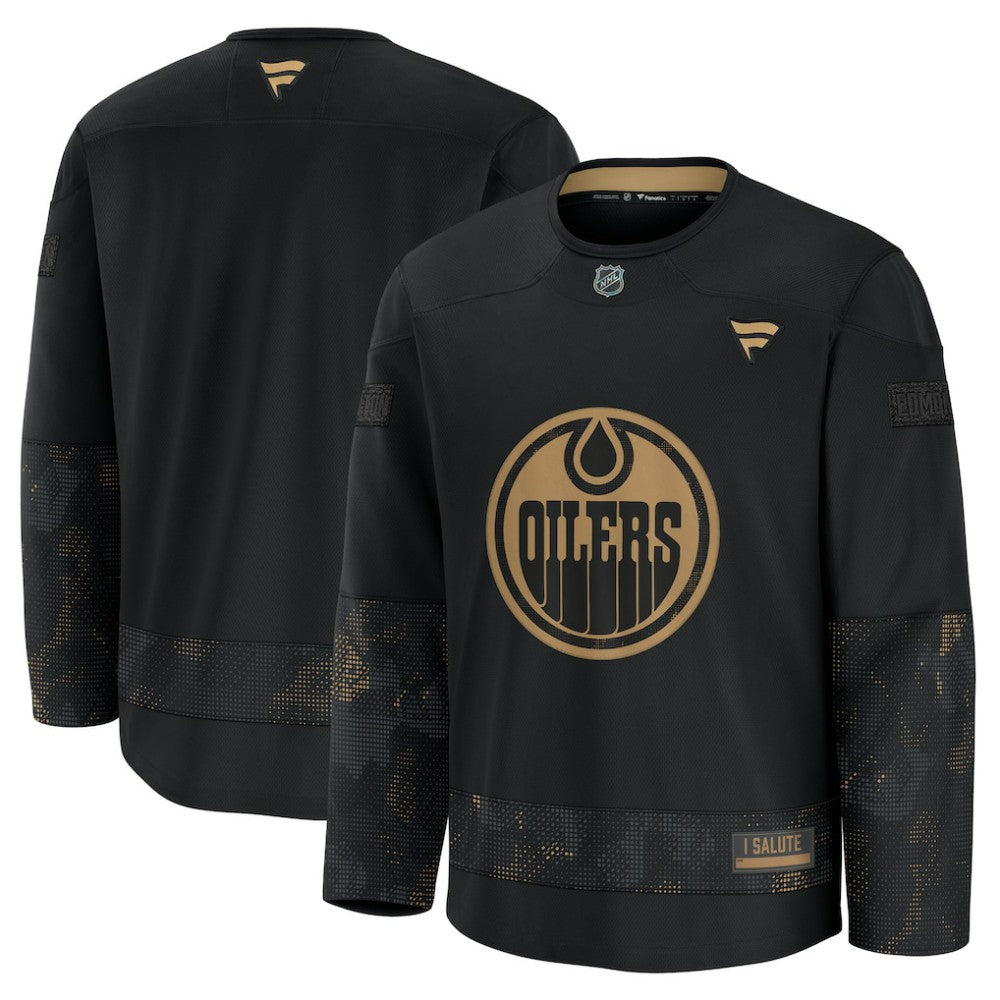 Edmonton Oilers Fanatics 2024 Military Appreciation Practice Jersey Black