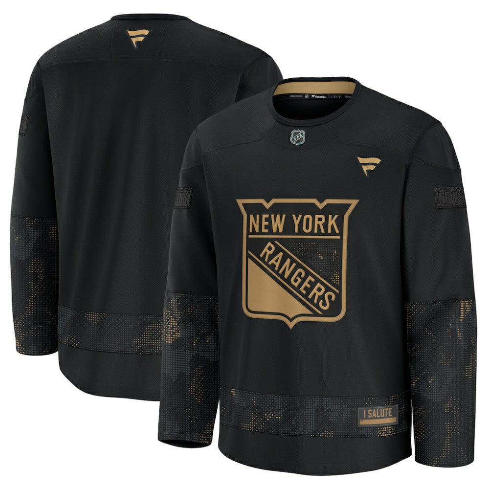 New York Rangers Fanatics 2024 Military Appreciation Practice Jersey Black