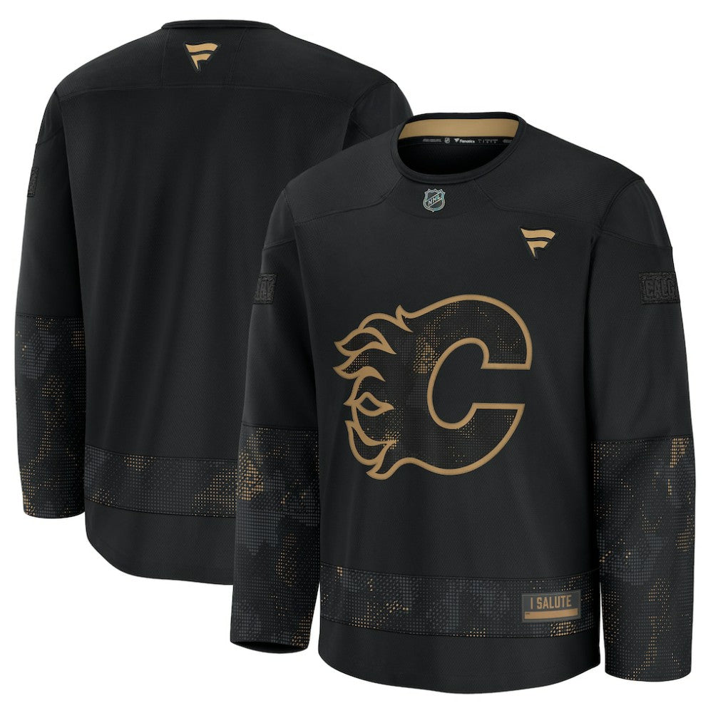 Calgary Flames Fanatics 2024 Military Appreciation Practice Jersey Black