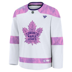 Toronto Maple Leafs Fanatics 2024 Hockey Fights Cancer Practice Jersey White